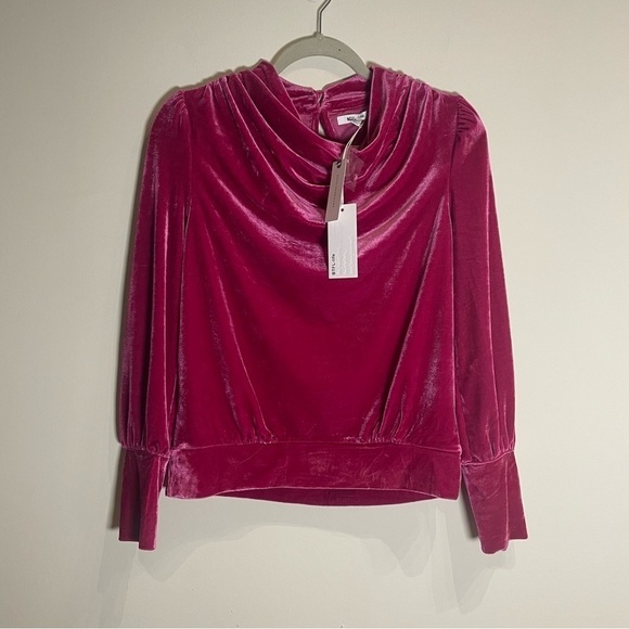 Anthropologie BTFL-life Velvet Pullover NWT Pink/Rose XXS NWT - Picture 4 of 11